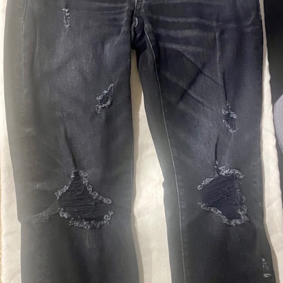 Men's American Eagle Black Distressed Jeans 26x28 - Picture 3 of 3